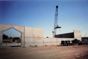 Brass Crane And Concrete