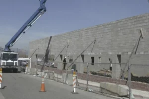 Cmu Cinder Wall Construction For Commercial Building